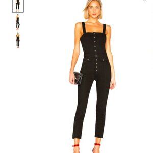 NWT GRLFRND Hill Double Dare Overalls Jumpsuit Black XS MSRP $300